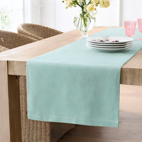 Genoa Dokuma Keten Leke Tutmaz Runner 50x150 cm Nil Yeşili