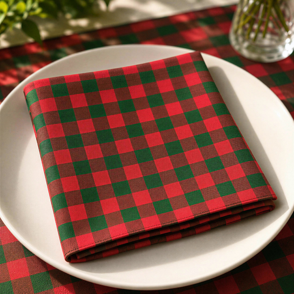 Cherry Pötikare Dokuma Pamuk Leke Tutmaz Peçete 45x45 cm (2'li Set)