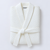 Waffle%100 Pamuk Unisex Bornoz Beyaz