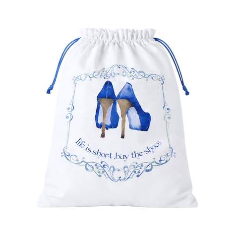 Authentic Baskılı Ayakkabı Çantası Lacivert