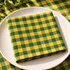 Olive Pötikare Dokuma Pamuk Leke Tutmaz Peçete 45x45 cm (2'li Set)