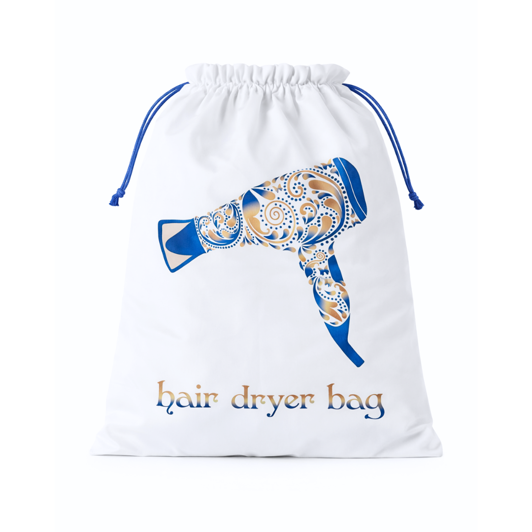 Floral Baskılı Hair Dryer Bag Lacivert