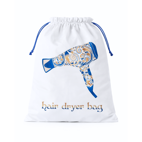 Floral Baskılı Hair Dryer Bag Lacivert