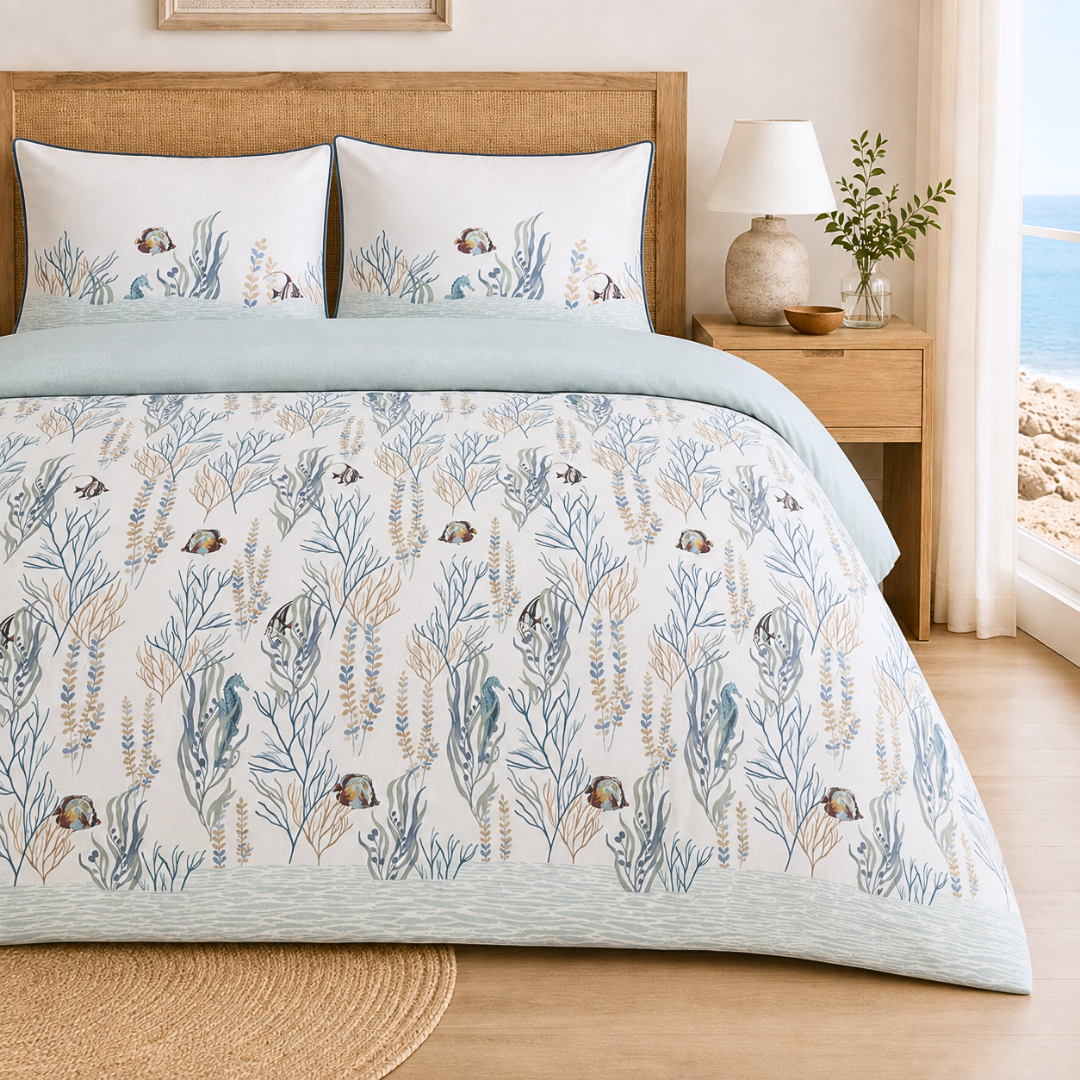 Ocean Premium Pamuk Saten Çift Kişilik Nevresim Takımı 200x220 cm