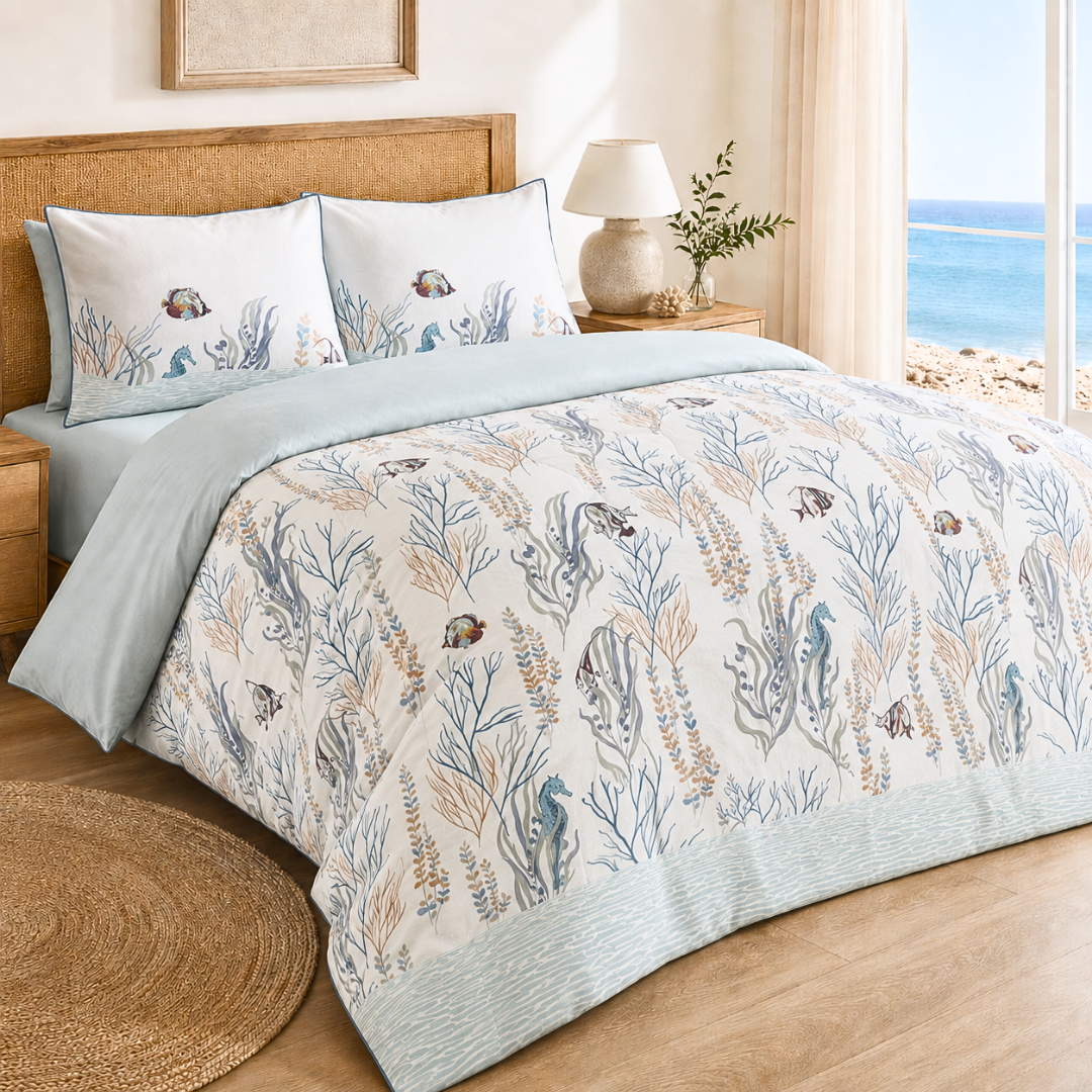 Ocean Premium Pamuk Saten Çift Kişilik Nevresim Takımı 200x220 cm