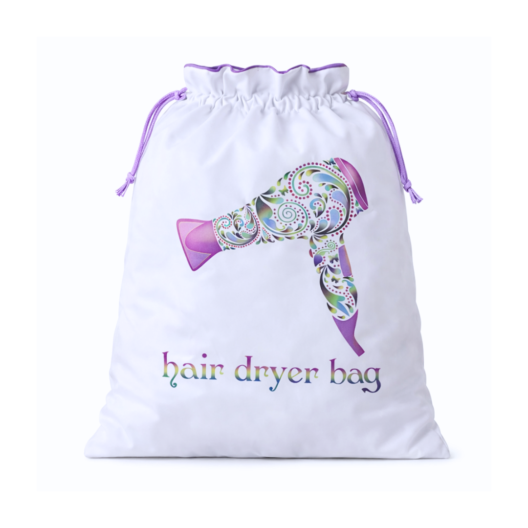 Floral Baskılı Hair Dryer Bag Lila