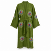 Gaia Taş Baskı Pamuk Kimono Haki