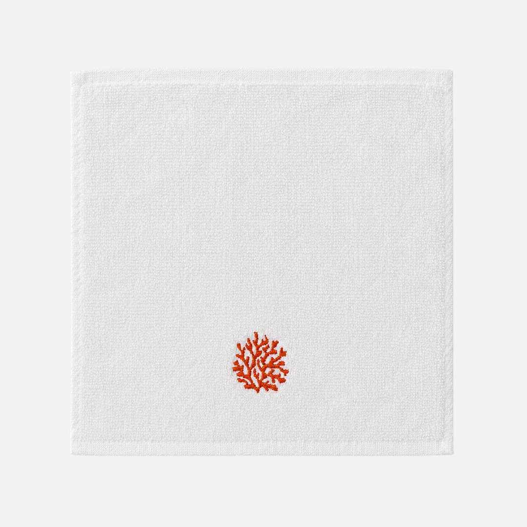 Coral %100 Pamuk Nakışlı El Havlusu 30x30 cm Kırmızı