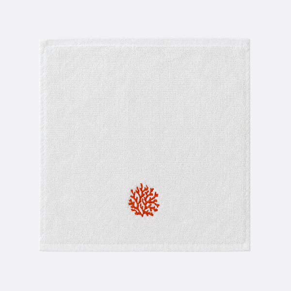 Coral %100 Pamuk Nakışlı El Havlusu 30x30 cm Kırmızı