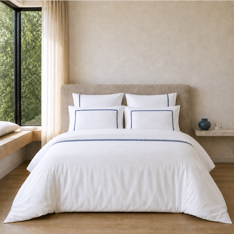 Mare Pamuk Saten Nakışlı Çift Kişilik Nevresim Takımı 200x220 cm