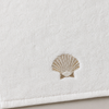Shell %100 Pamuk Nakışlı El Havlusu 30x30 cm Gold