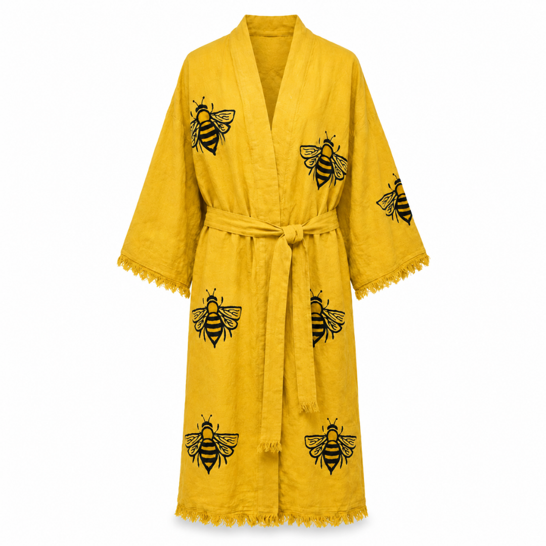 Honey Pamuk Kimono / Sabahlık Safran