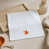 Sea Star %100 Pamuk Nakışlı El Havlusu 30x30 cm Kırmızı