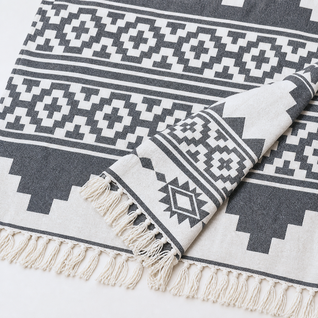 Aztec Dokulu Pamuk Peştamal Füme
