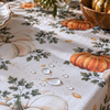 Autumn Reçine Kaplamalı Dokuma Keten Leke Tutmaz Yuvarlak Masa Örtüsü