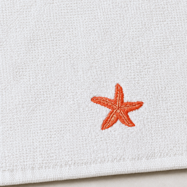 Sea Star %100 Pamuk Nakışlı El Havlusu 30x30 cm Kırmızı