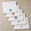 Sea Star %100 Pamuk Nakışlı El Havlusu 30x30 cm Kırmızı