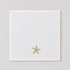 Sea Star %100 Pamuk Nakışlı El Havlusu 30x30 cm Gold