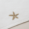 Sea Star %100 Pamuk Nakışlı El Havlusu 30x30 cm Gold