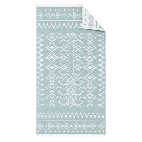 Aztec Dokulu Pamuk Peştamal Mint