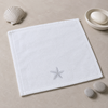 Sea Star %100 Pamuk Nakışlı El Havlusu 30x30 cm Silver