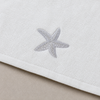 Sea Star %100 Pamuk Nakışlı El Havlusu 30x30 cm Silver
