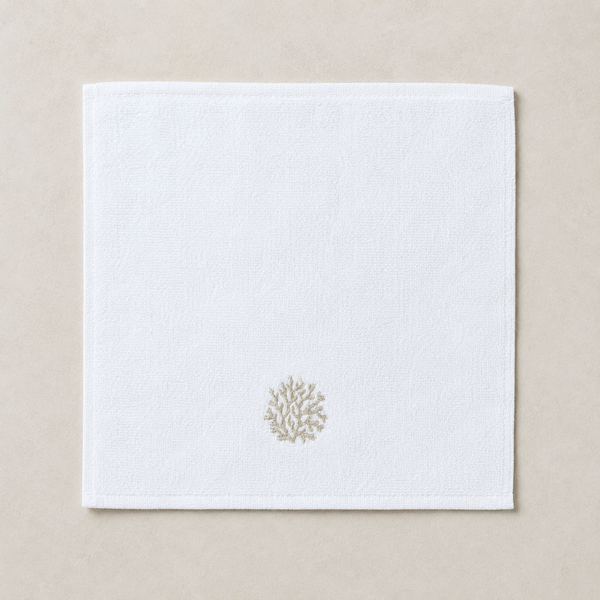 Coral %100 Pamuk Nakışlı El Havlusu 30x30 cm Gold