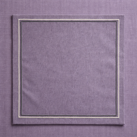 2 Sıra Piko Kenar Leke Tutmaz Keten Masa Örtüsü Leylak