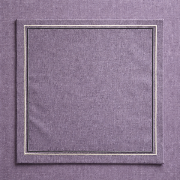 2 Sıra Piko Kenar Leke Tutmaz Keten Masa Örtüsü Leylak