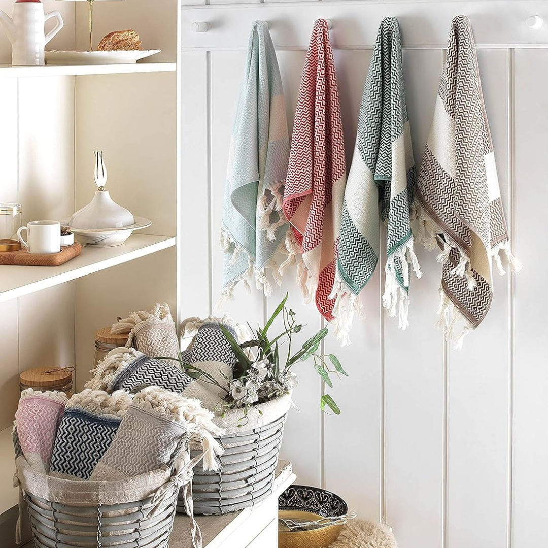 Aztec %100 Pamuk Yüz Havlu Seti 40x90 cm Lacivert