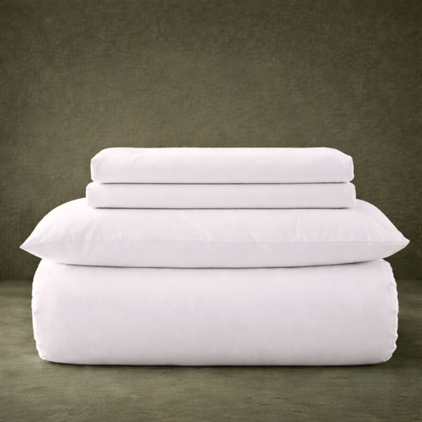 Carly %100 Pamuk Tek Kişilik Düz Nevresim Takımı 160x220 cm Beyaz