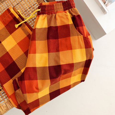 Milan Flanel Unisex Ev Pantolonu Kiremit