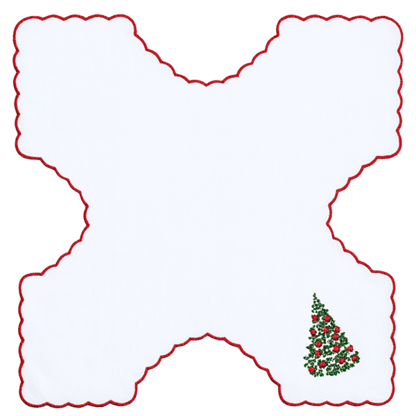 Merrylin Nakışlı Pamuk Ekmek Sepeti Örtüsü 60x60 cm