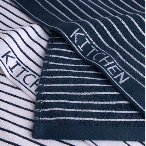 Kitchen Yüksek Su Emici Pamuk Mutfak Havlusu Lacivert (2'li Set)