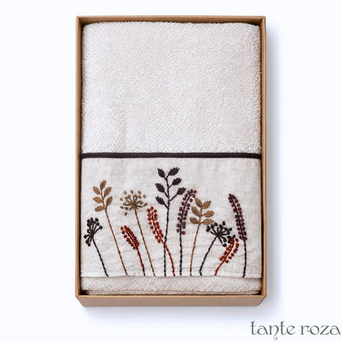 Botanica El Nakışlı Organik Pamuk Yüz Havlusu 50x90 cm