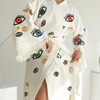 Eyes %100 Pamuk 4 Kat Müslin Kimono Bornoz