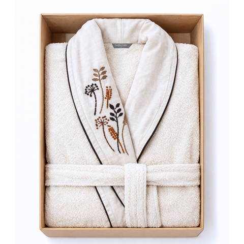 Botanica El Nakışlı Organik Pamuk Kadın Bornoz