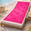 Aqua %100 Premium Pamuk Plaj Havlusu Fuşya
