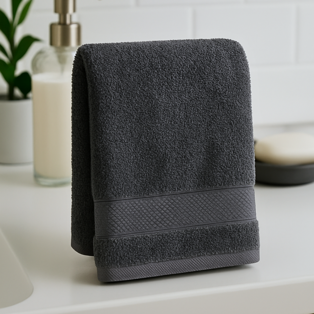 Noir %100 Pamuk El Havlusu Seti 30x30 cm Füme