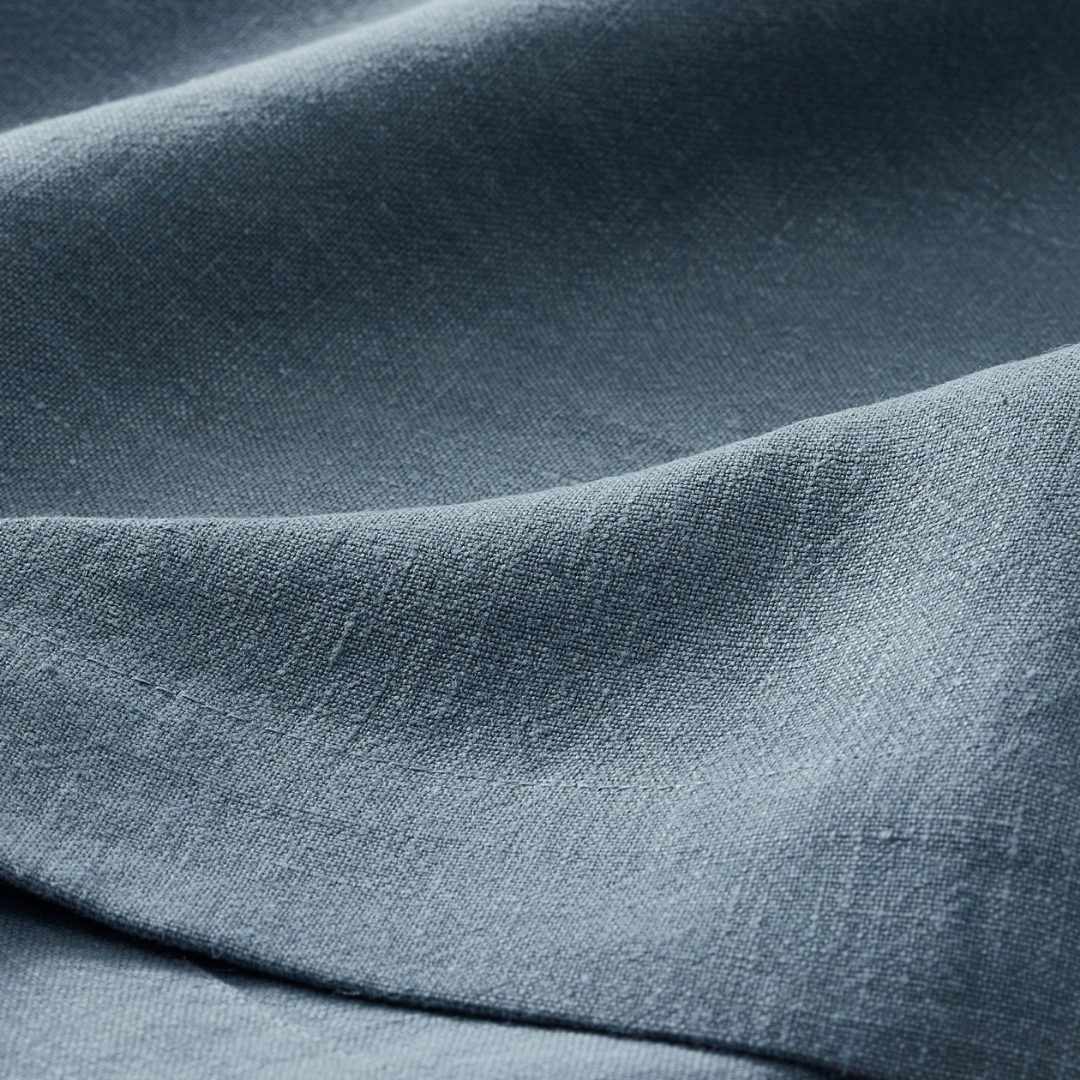 Vintage Naturel Ham Keten Runner Denim Mavi