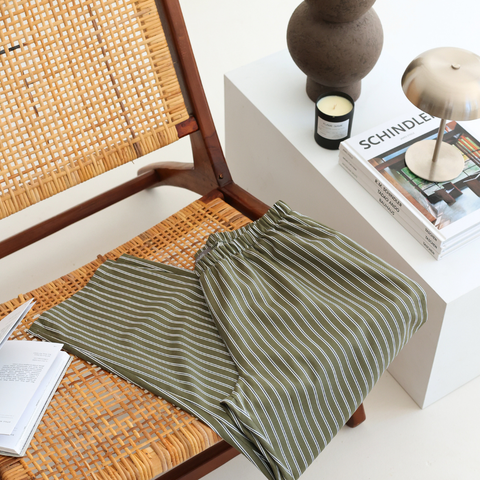 Ritmo Pamuk Saten Unisex Ev Pantolonu Adaçayı