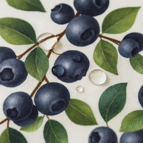 Blueberry Reçine Kaplamalı Dokuma Keten Leke Tutmaz Masa Örtüsü