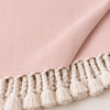 Laura %100 Pamuk Throw Örtü 140x180 cm Pudra