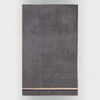 Harbor %100 Pamuk Bordür Detaylı Banyo Havlusu 90x150 cm Füme