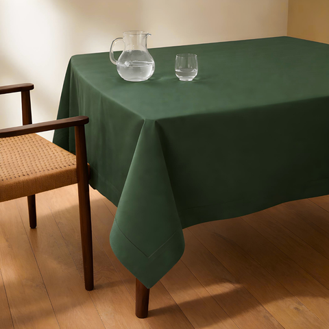 Genoa Dokuma Keten Leke Tutmaz Masa Örtüsü Defne