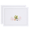 Corallia Nakışlı Keten Amerikan Servisi 35x50 cm (2'li Set)
