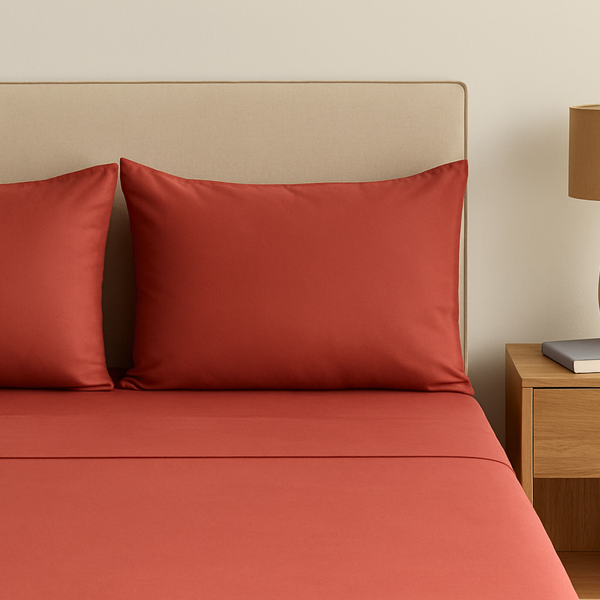 Stella %100 Premium Pamuk Ranforce 2'li 50x70 cm Yastık Kılıfı Mercan