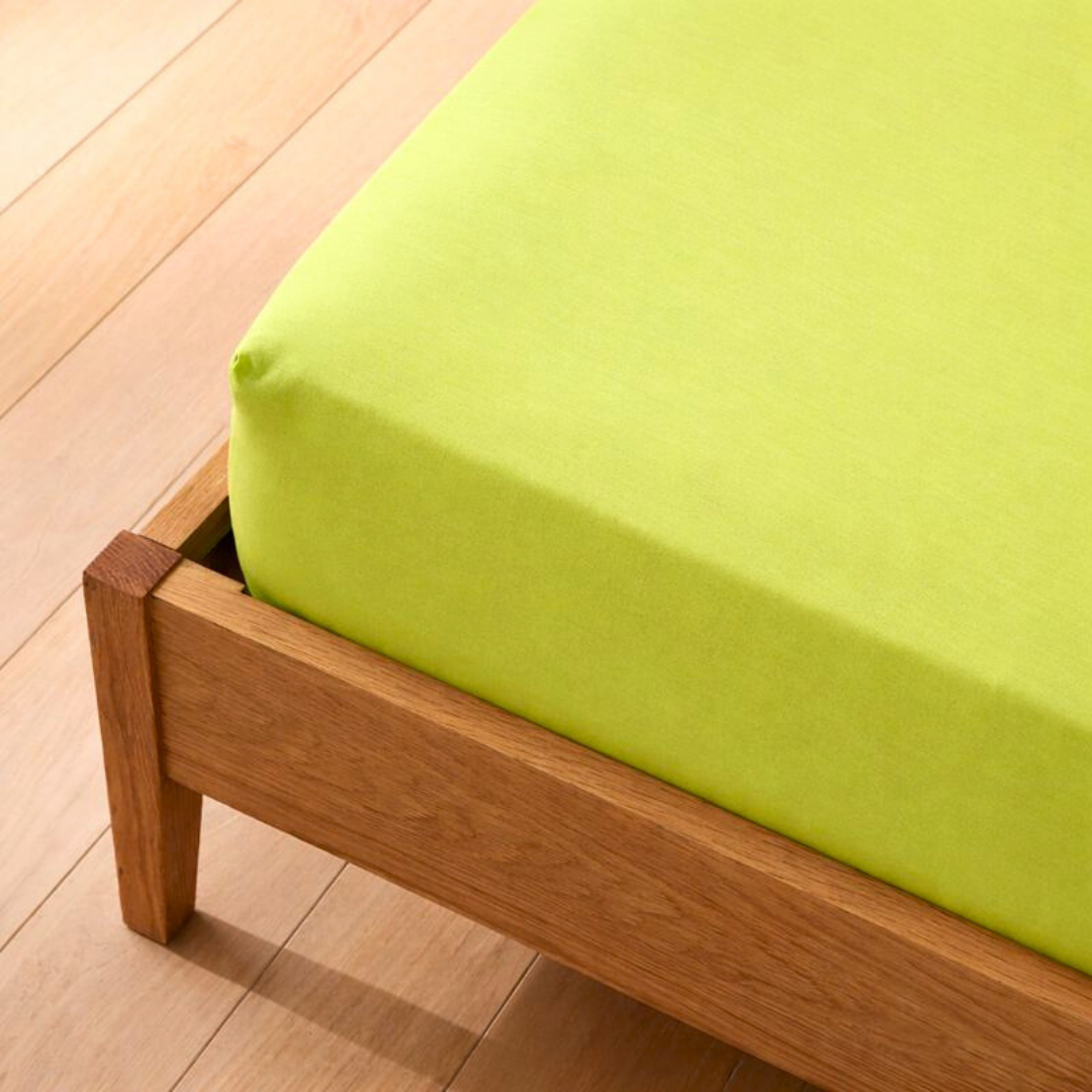 Tek Kişilik Lastikli Bambu Aloe Vera Çarşaf 100x200 cm Açık Yeşil