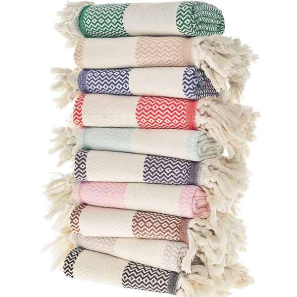 Aztec %100 Pamuk Yüz Havlu Seti 40x90 cm Lacivert