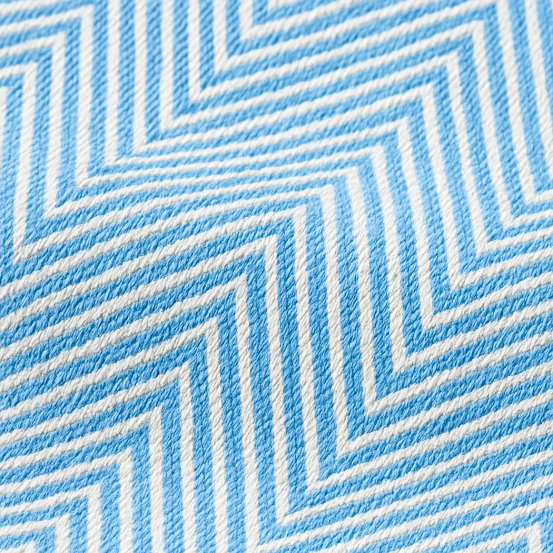 Laura %100 Pamuk Throw Battaniye 150x200 cm Turkuaz Mavi